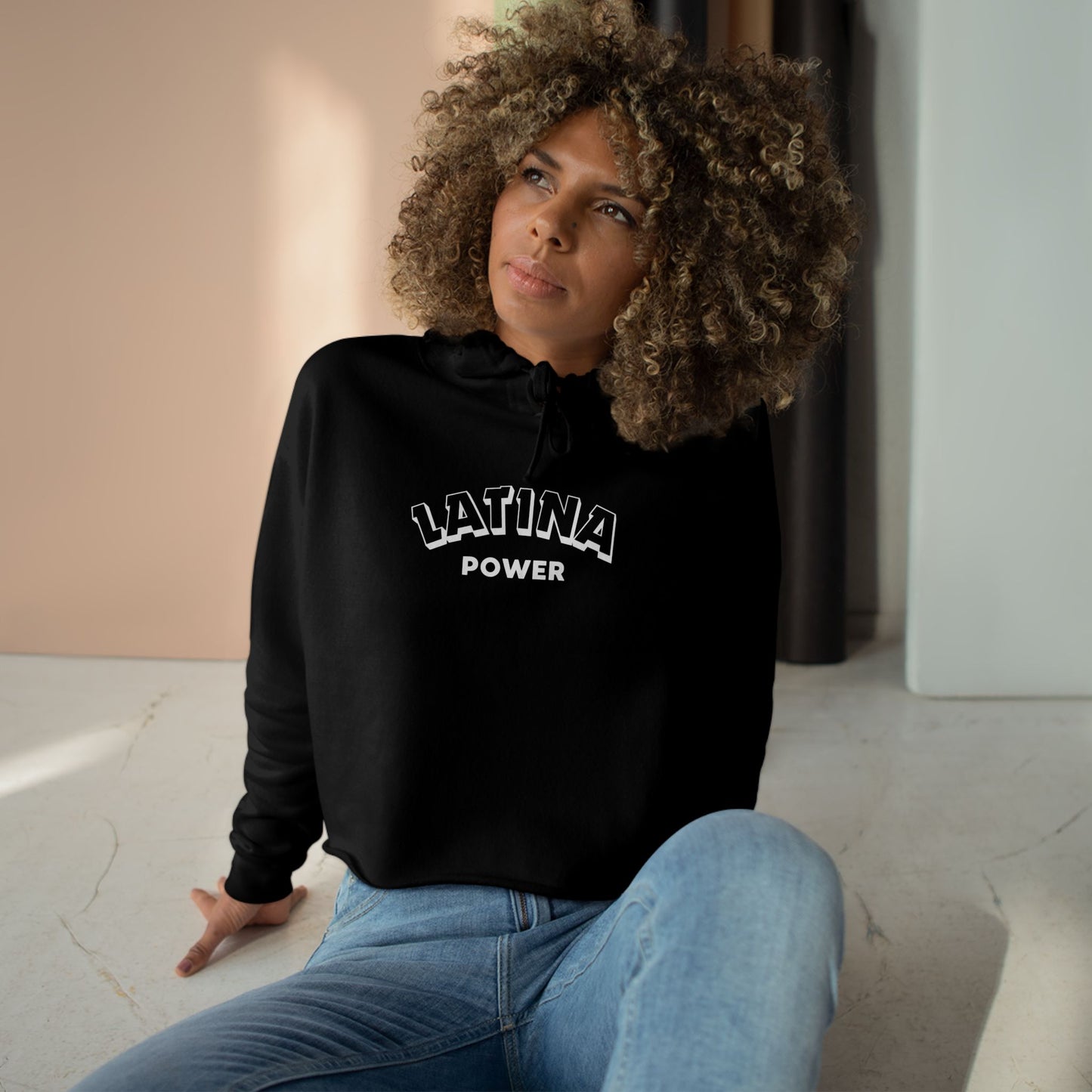 "Latina Power" Crop Hoodie
