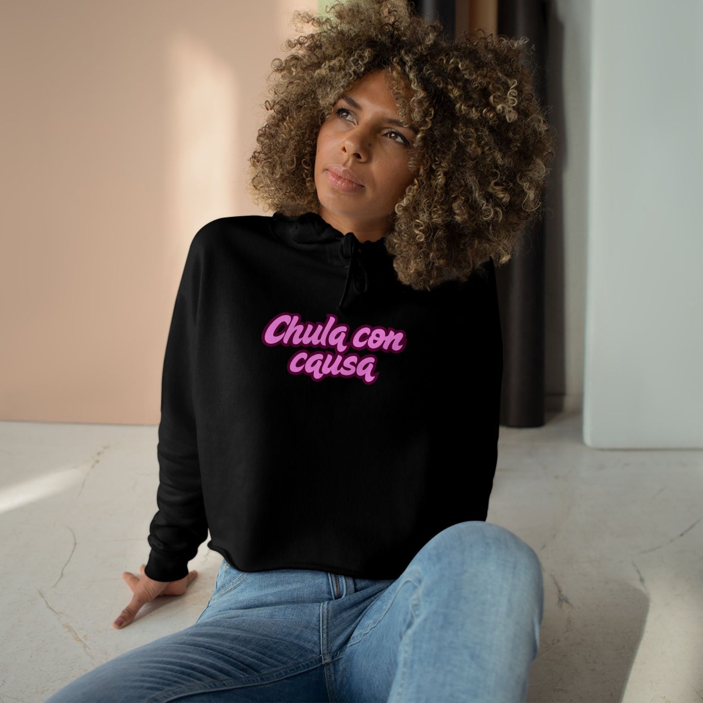 "Chula Con Causa" Crop Hoodie