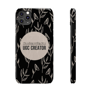 Funda para teléfono con diseño floral "UGC Creator"