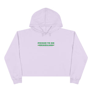 Sudadera corta con capucha — Edición Orgullo brasileño — LatinaVibe