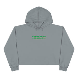 Sudadera corta con capucha — Edición Orgullo brasileño — LatinaVibe