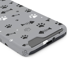 Paws And Bones Phone Case With Card Holder