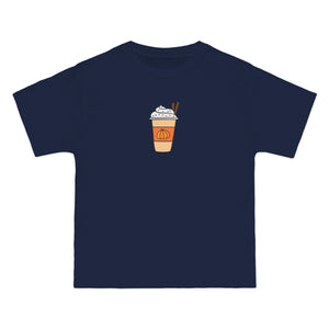 Camiseta con café con leche y especias de calabaza