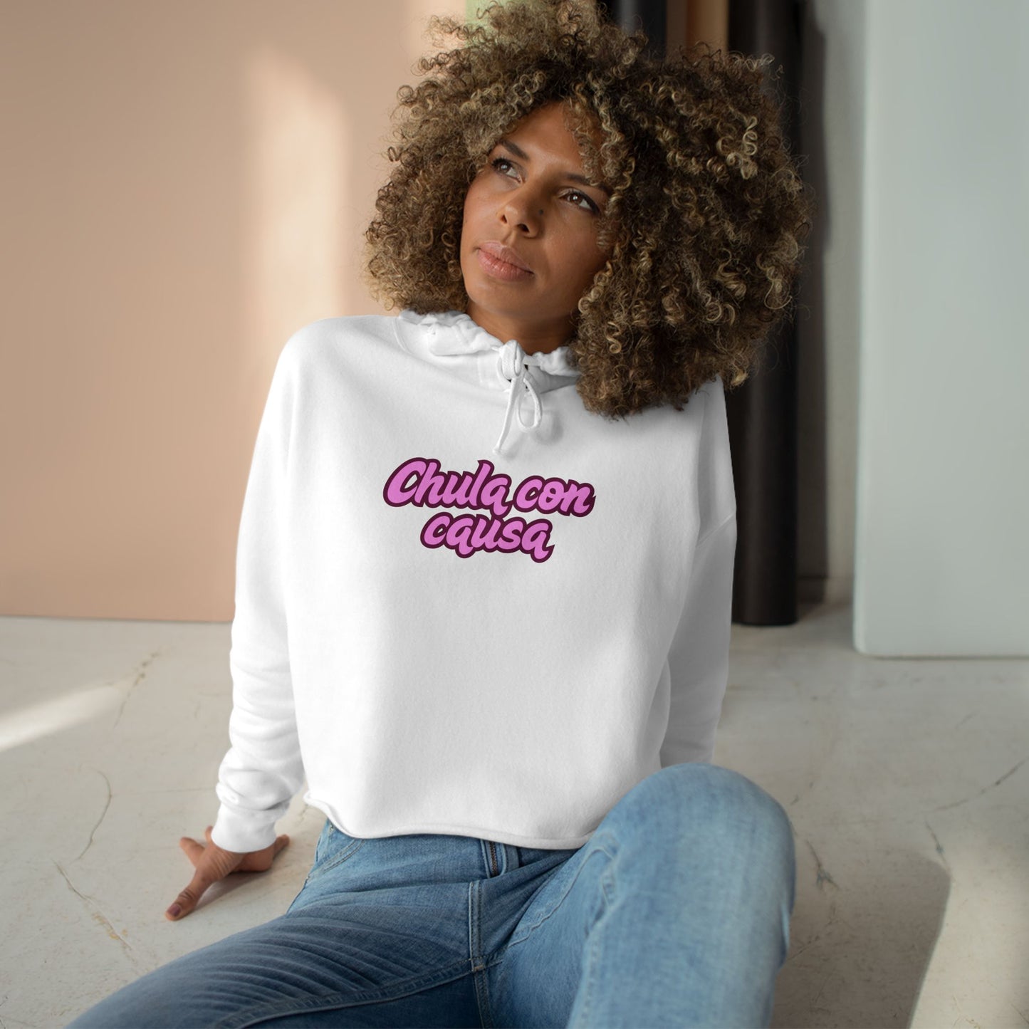 "Chula Con Causa" Crop Hoodie
