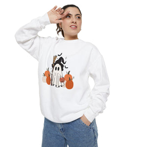 Ghostly Pumpkins Garment-Dyed Sweatshirt