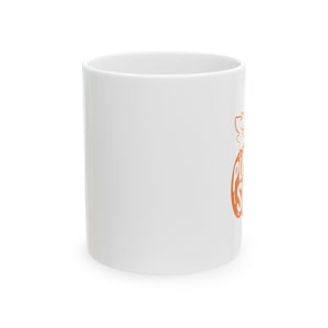 Taza de café con especias de calabaza