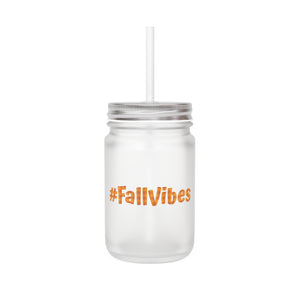 #FallVibes Frosted Mason Jar