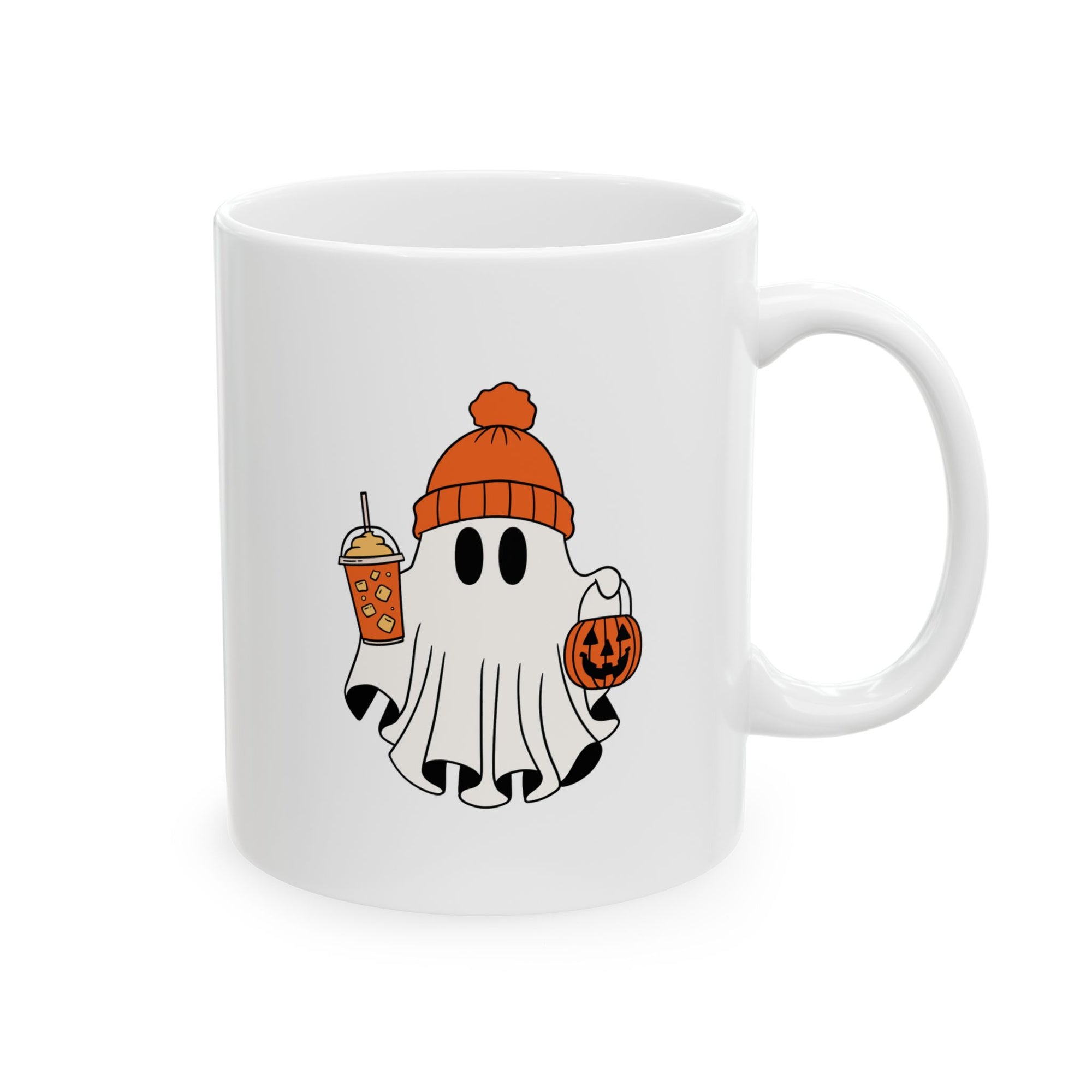 Taza de café fantasma de otoño