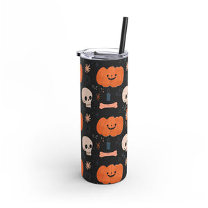 Vaso de Halloween con calaveras y calabazas, 20 oz