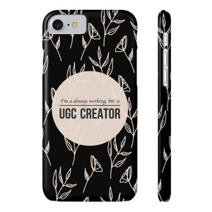 Funda para teléfono con diseño floral "UGC Creator"