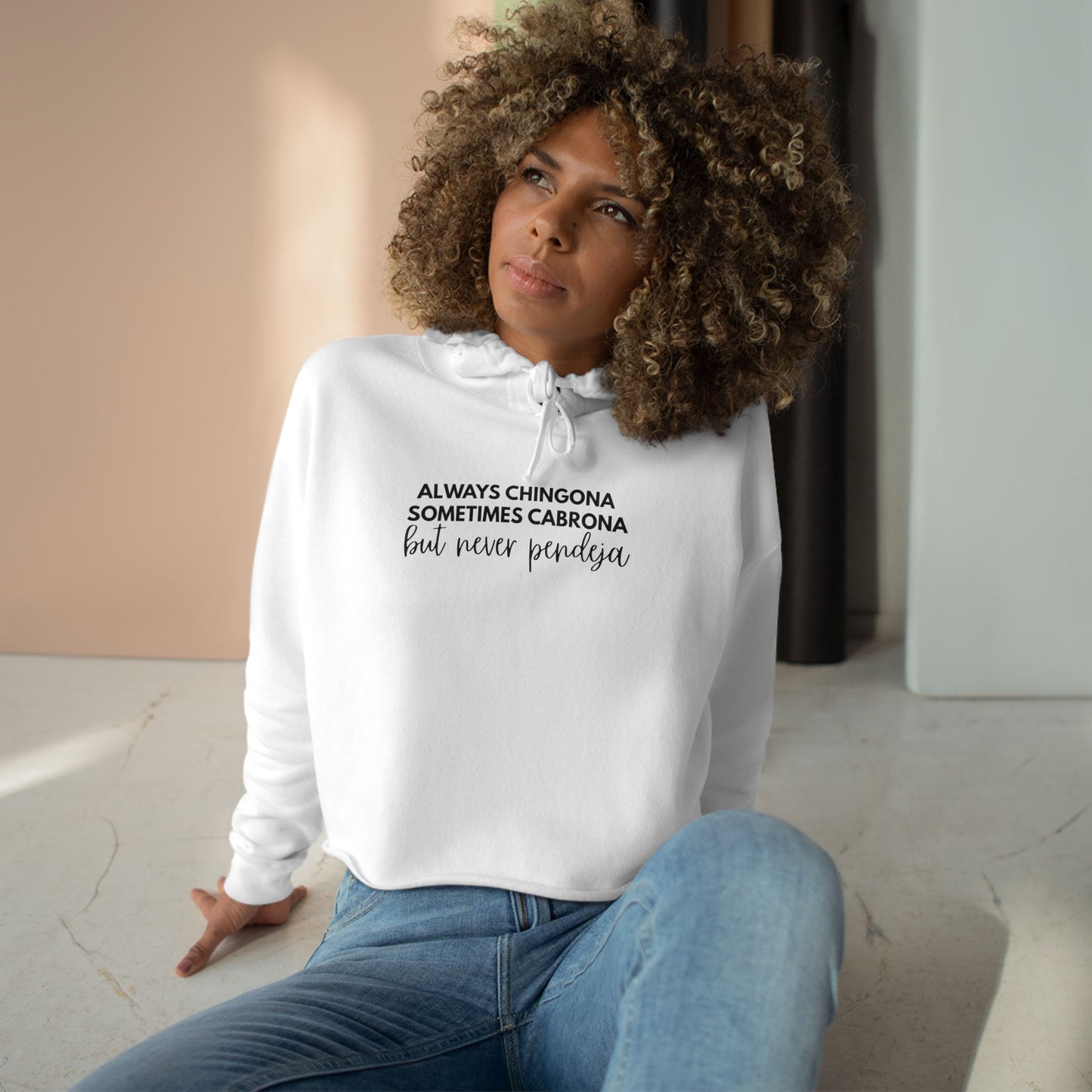"Always Chingona" Crop Hoodie