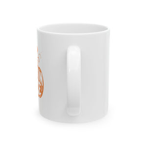 Taza de café con especias de calabaza