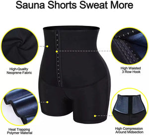 Pantalones de sauna de neopreno de cintura alta para mujer