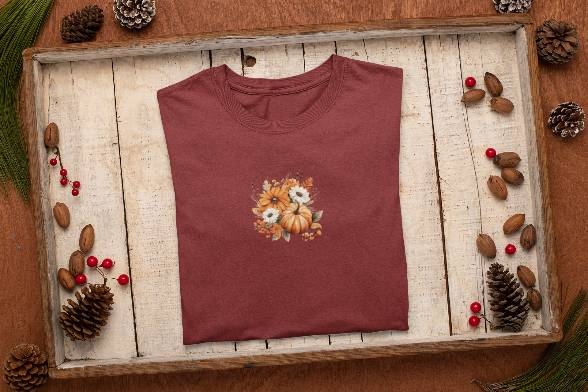 Camiseta de mujer con dije de búho floral 